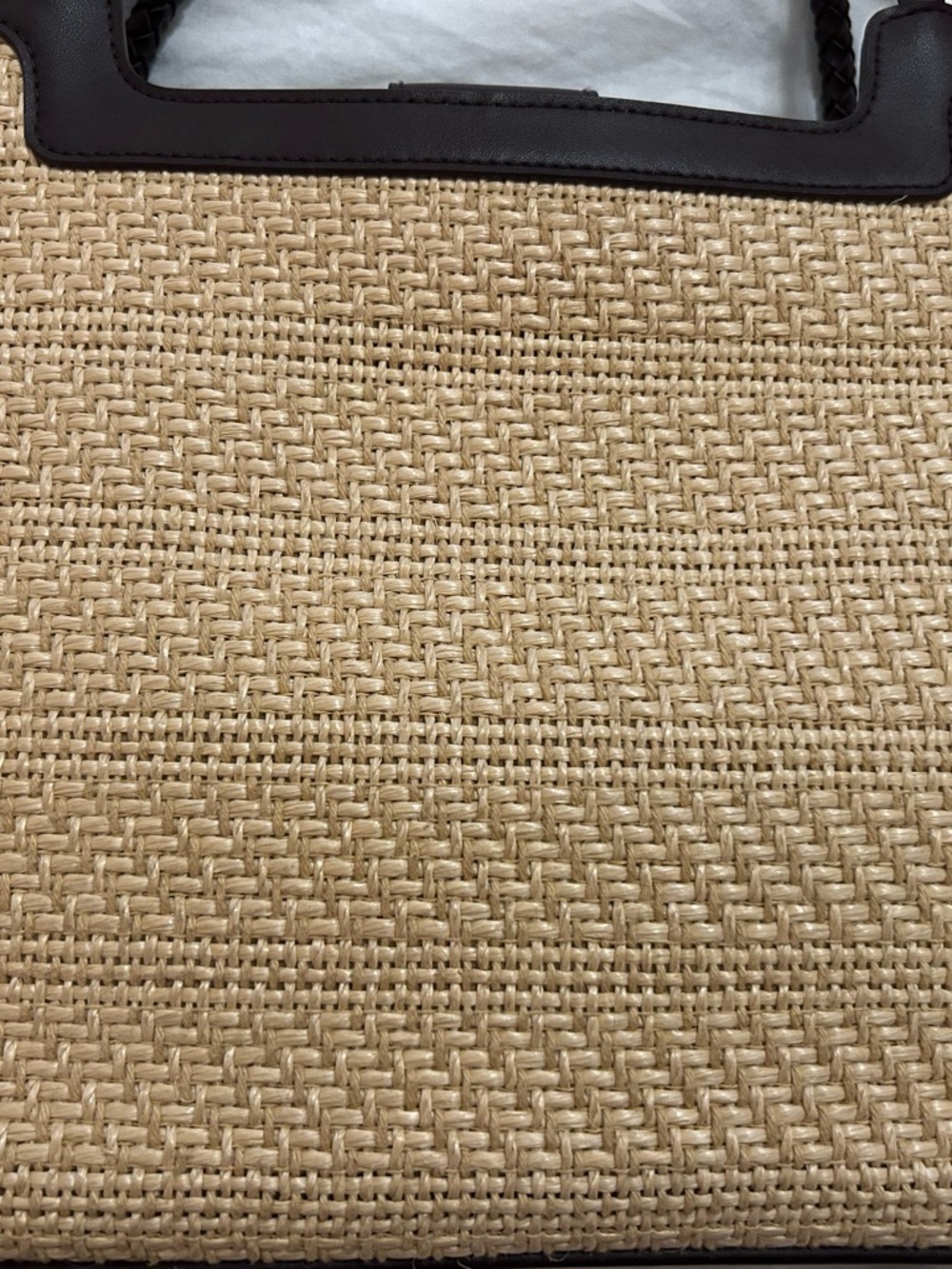 Etienne Aigner straw and leather tote - Picture 3 of 6
